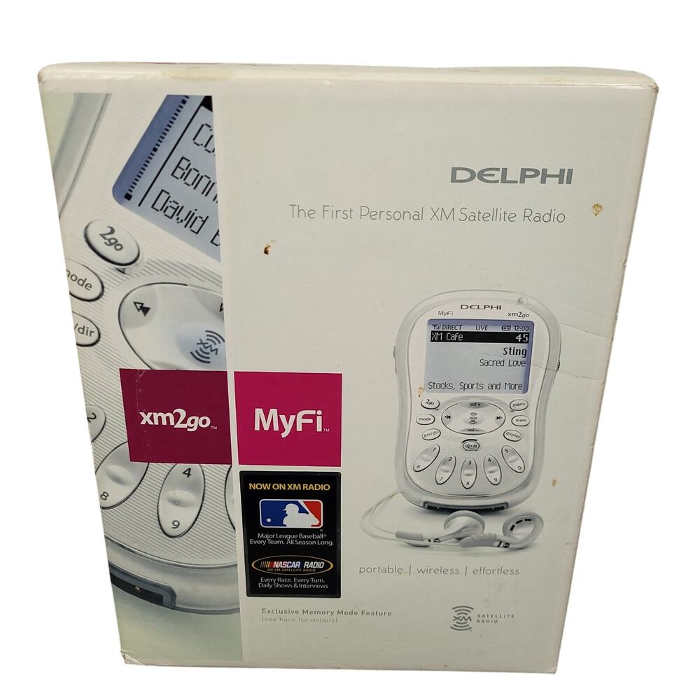 Delphi xm2go MyFi Personal XM Satellite Radio Receiver New Open Box Portable